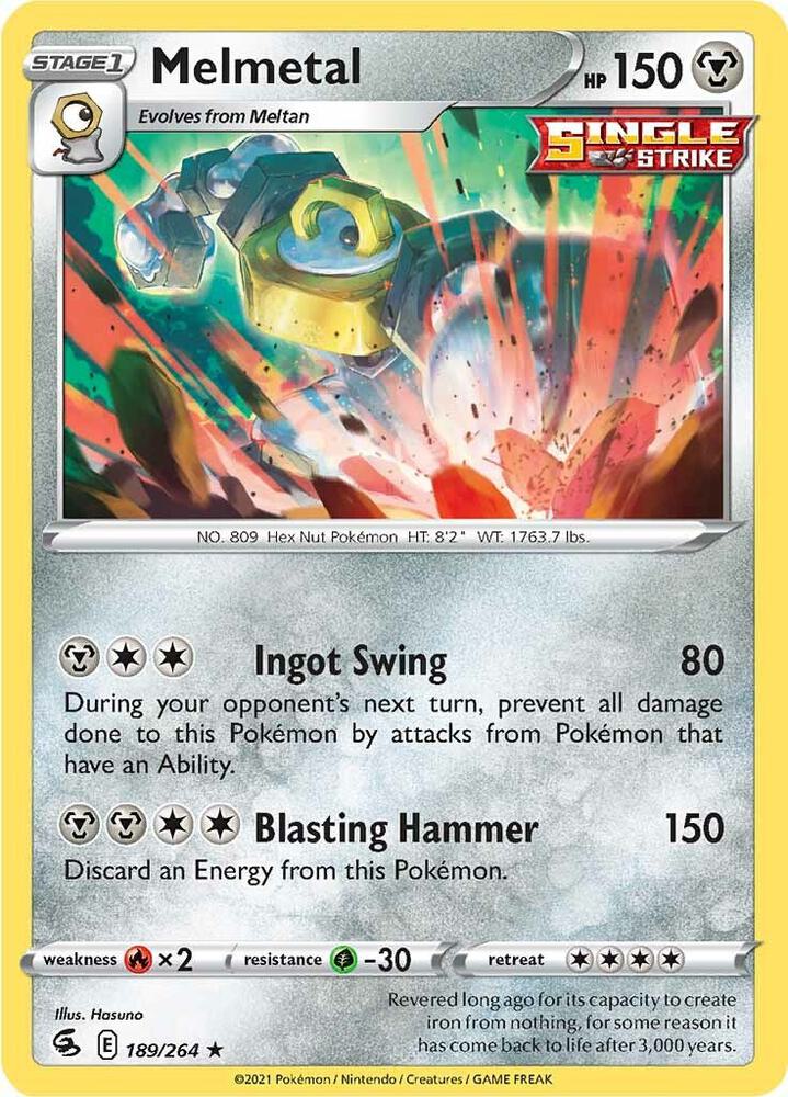 Pokemon Melmetal 189/264 Fusion Strike