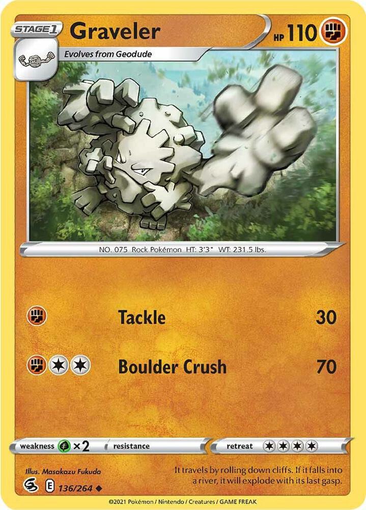 Pokemon Graveler 136/264 Fusion Strike