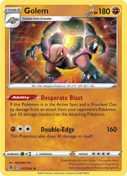 Pokemon Golem 137/264 Fusion Strike