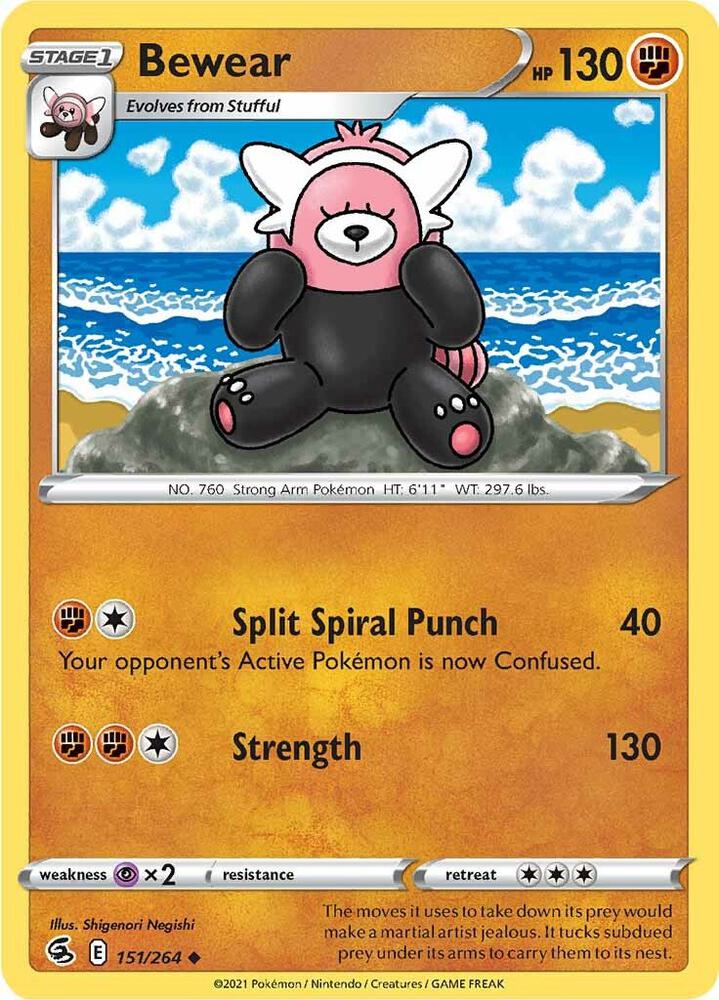 Pokemon Bewear 151/264 Fusion Strike
