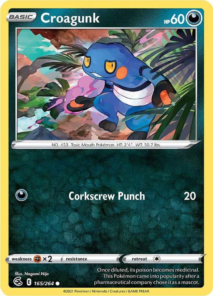 Pokemon Croagunk 165/264 Fusion Strike