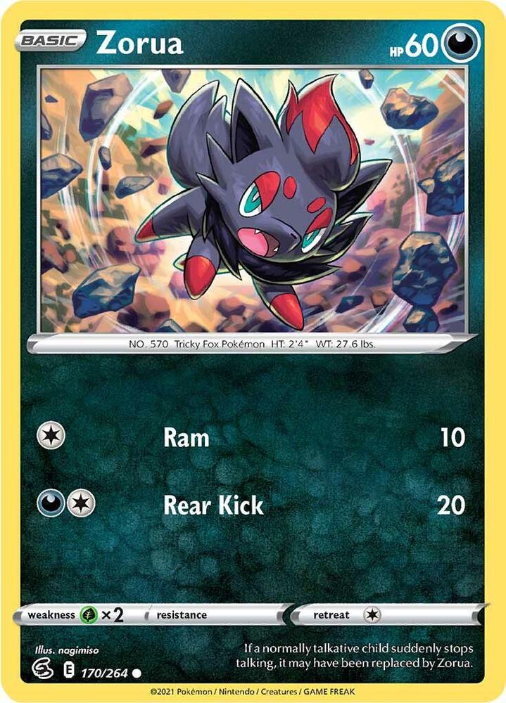 Pokemon Zorua 170/264 Fusion Strike