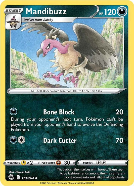 Pokemon Mandibuzz 173/264 Fusion Strike
