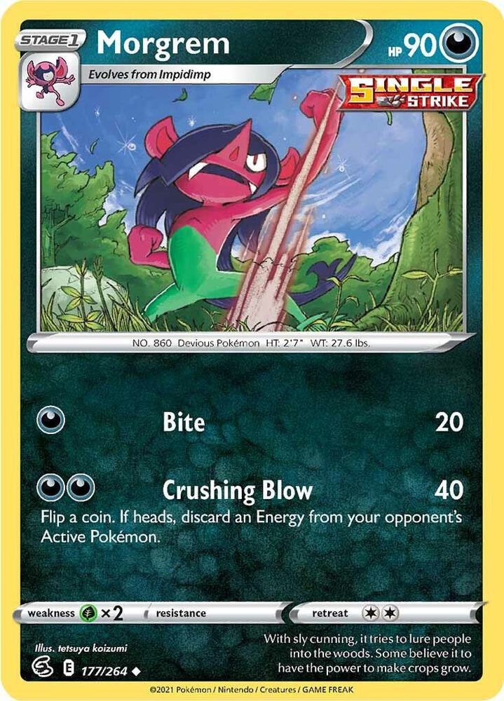 Pokemon Morgrem 177/264 Fusion Strike