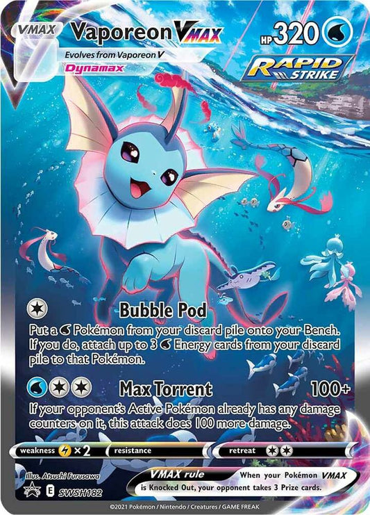 Pokemon Vaporeon VMAX SWSH182 SWSH Black Star Promos