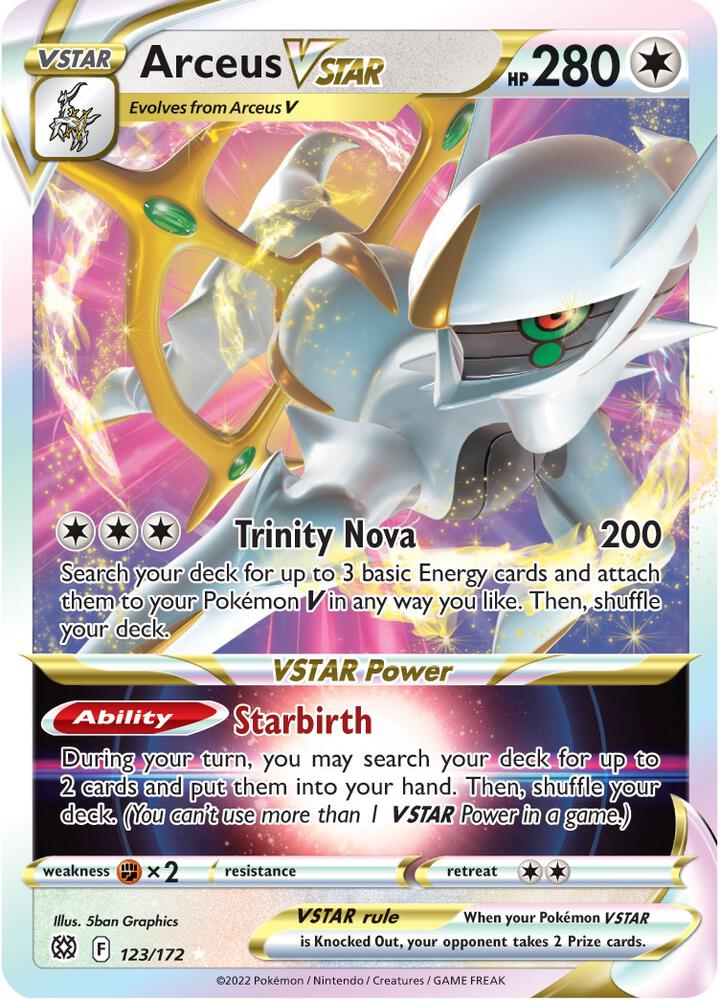 Pokemon Arceus VSTAR 123/172 Brilliant Stars