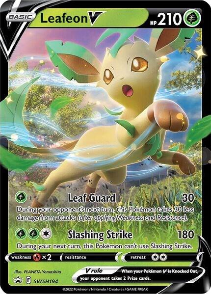 Pokemon Leafeon V SWSH194 SWSH Black Star Promos