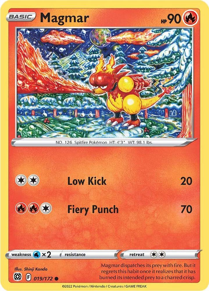 Pokemon Magmar 19/172 Brilliant Stars
