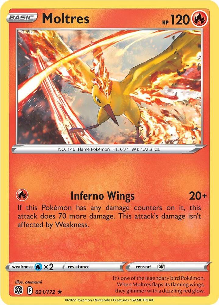 Pokemon Moltres 21/172 Brilliant Stars