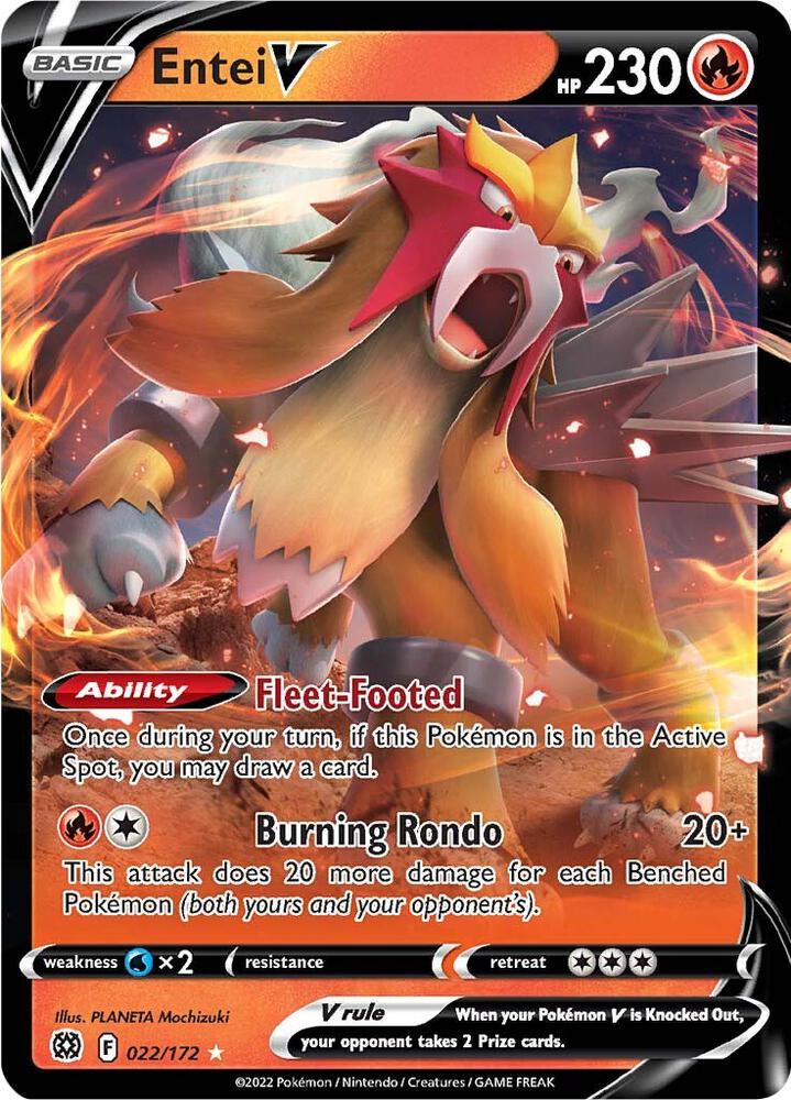 Pokemon Entei V 22/172 Brilliant Stars