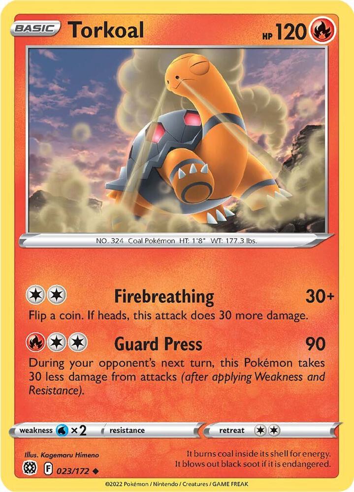 Pokemon Torkoal 23/172 Brilliant Stars