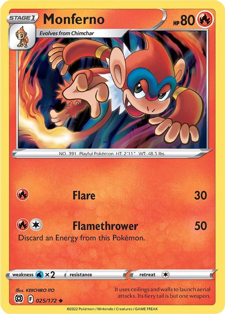 Pokemon Monferno 25/172 Brilliant Stars
