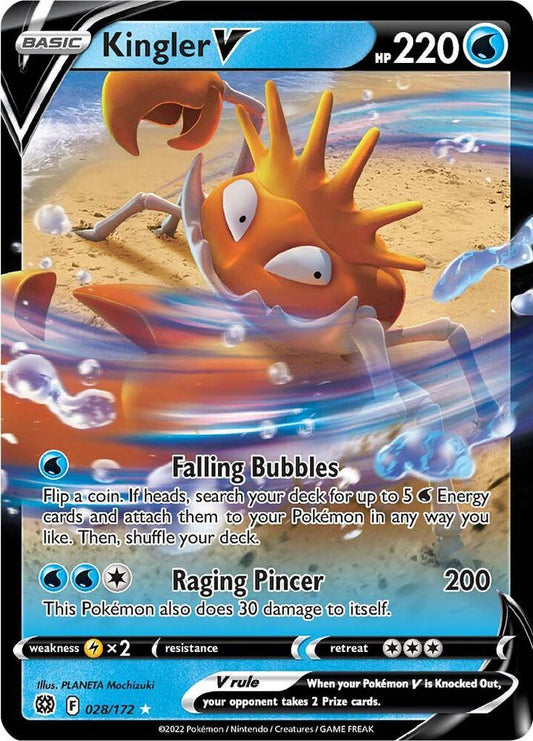 Pokemon Kingler V 28/172 Brilliant Stars