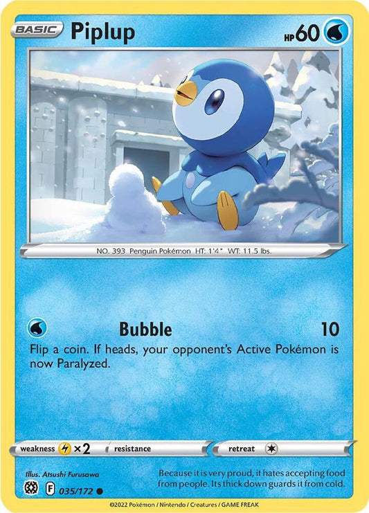 Pokemon Piplup 35/172 Brilliant Stars