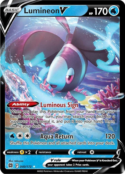 Pokemon Lumineon V 40/172 Brilliant Stars