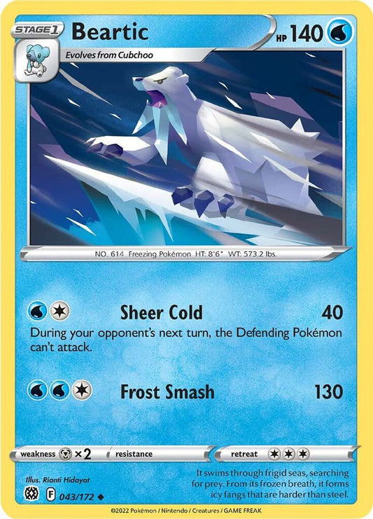 Pokemon Beartic 43/172 Brilliant Stars
