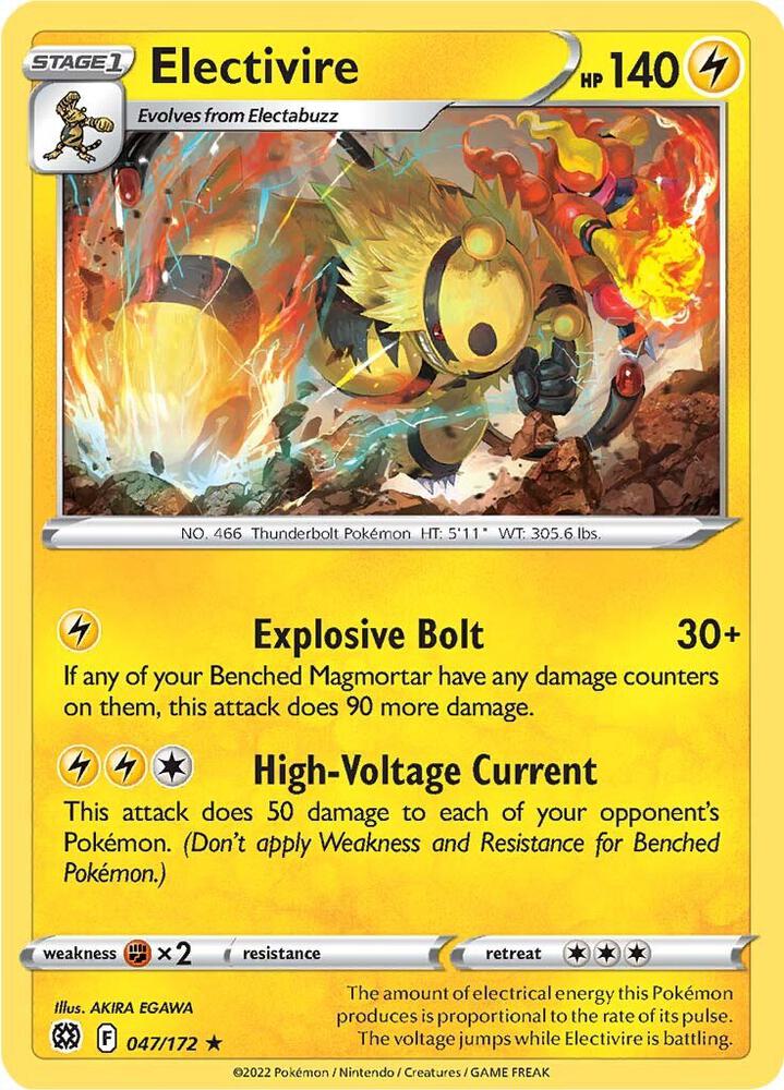Pokemon Electivire 47/172 Brilliant Stars