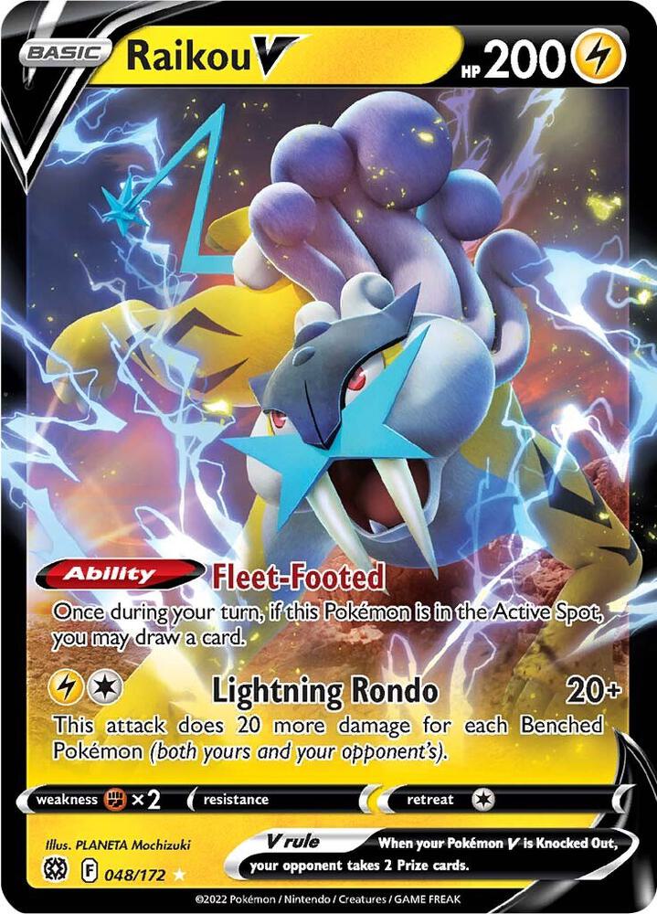 Pokemon Raikou V 48/172 Brilliant Stars