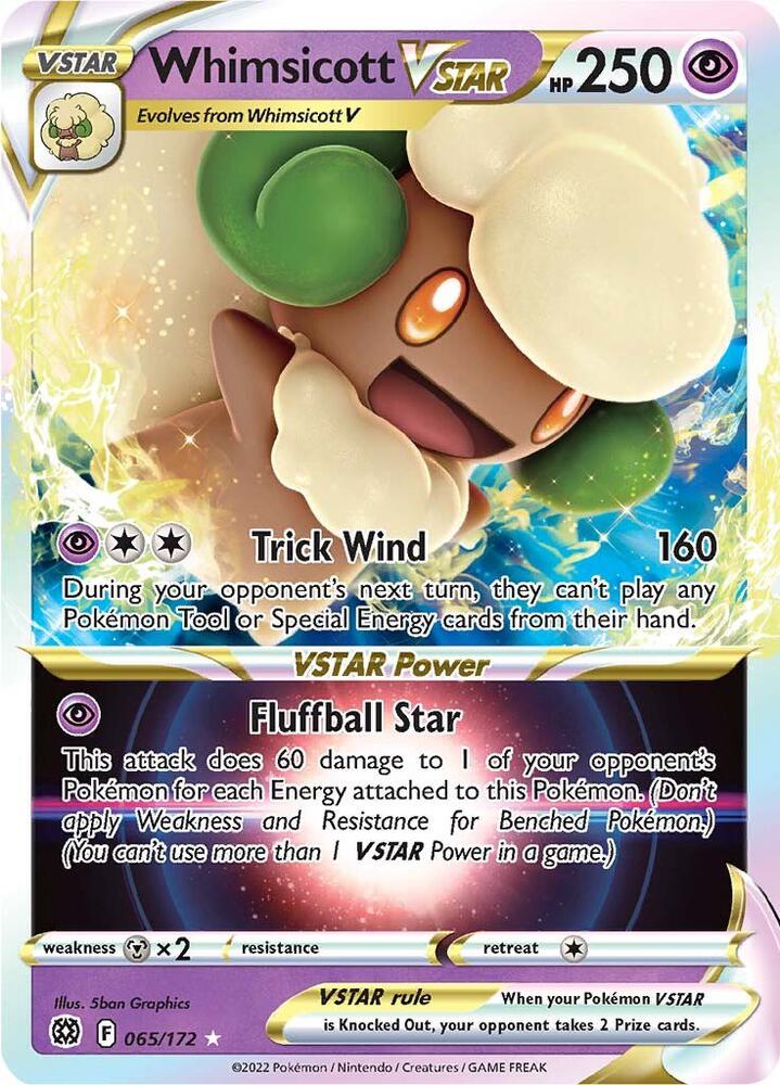 Pokemon Whimsicott VSTAR 65/172 Brilliant Stars