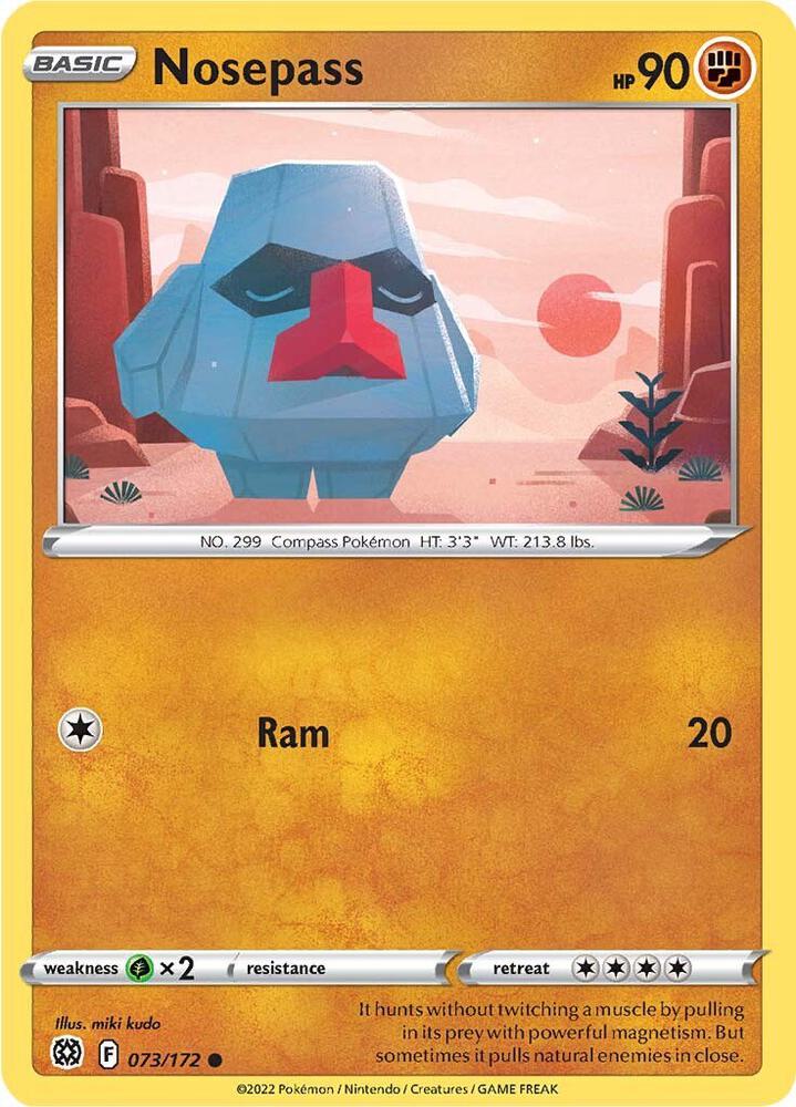Pokemon Nosepass 73/172 Brilliant Stars