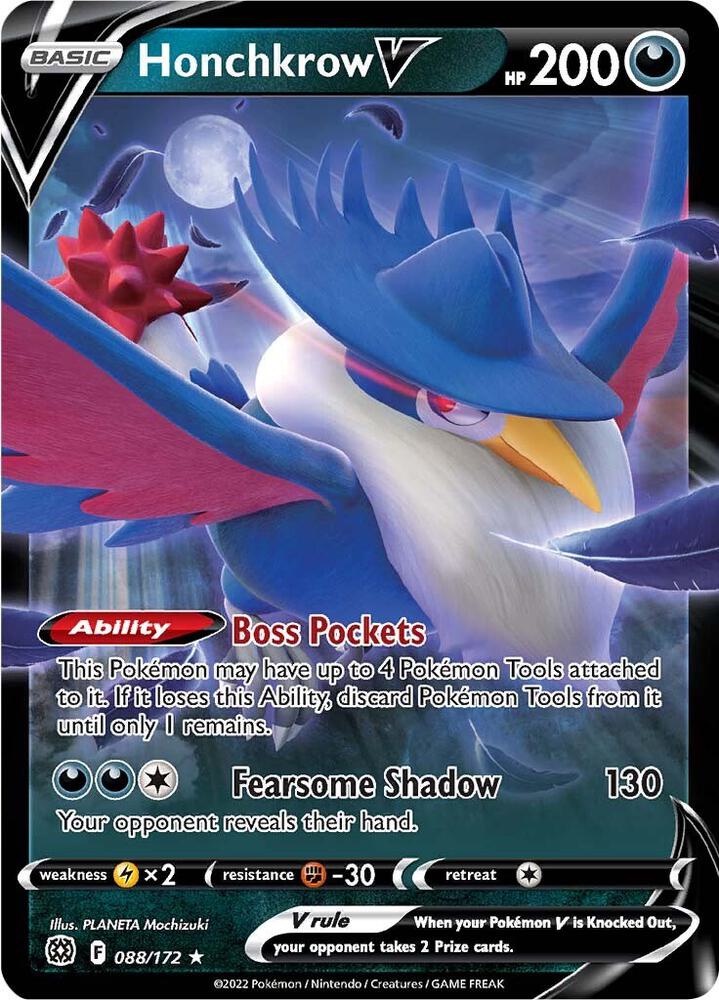 Pokemon Honchkrow V 88/172 Brilliant Stars