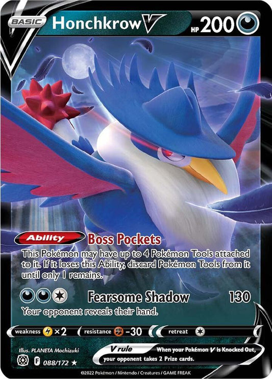 Pokemon Honchkrow V 88/172 Brilliant Stars