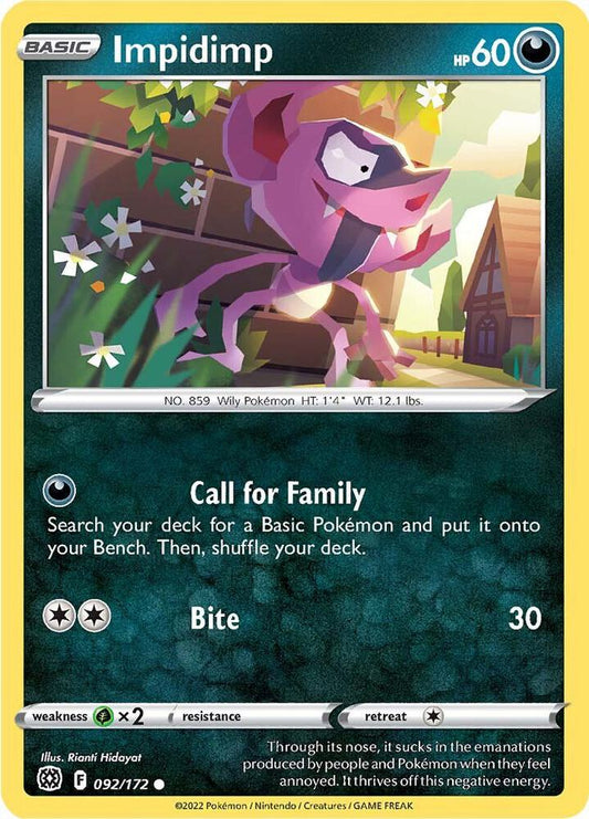 Pokemon Impidimp 92/172 Brilliant Stars