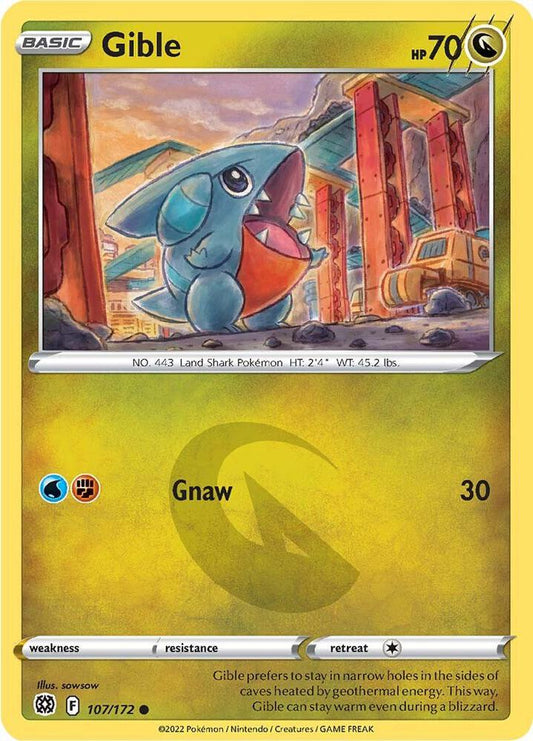 Pokemon Gible 107/172 Brilliant Stars