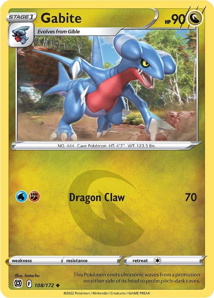 Pokemon Gabite 108/172 Brilliant Stars