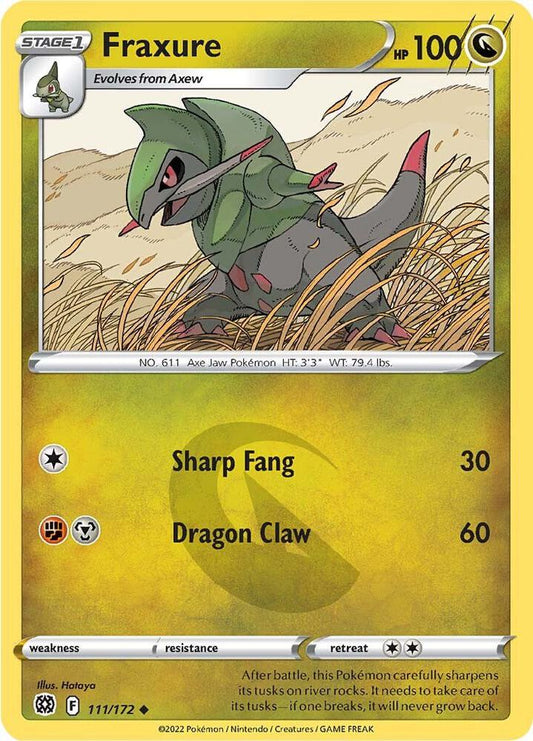 Pokemon Fraxure 111/172 Brilliant Stars