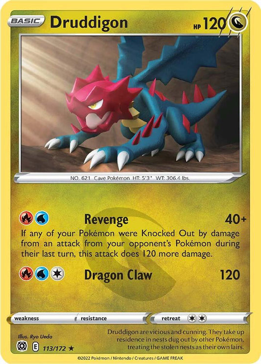 Pokemon Druddigon 113/172 Brilliant Stars