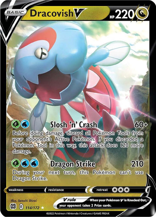 Pokemon Dracovish V 114/172 Brilliant Stars