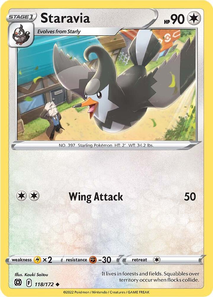 Pokemon Staravia 118/172 Brilliant Stars