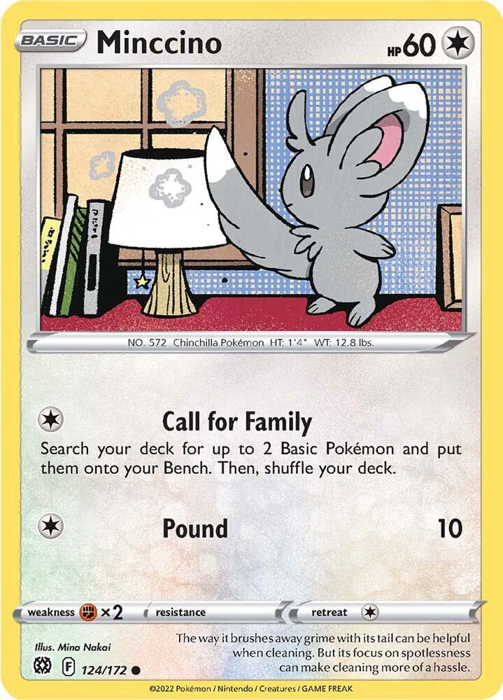 Pokemon Minccino 124/172 Brilliant Stars