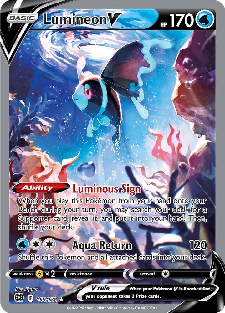 Pokemon Lumineon V 156/172 Brilliant Stars