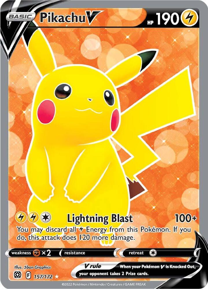 Pokemon Pikachu V 157/172 Brilliant Stars