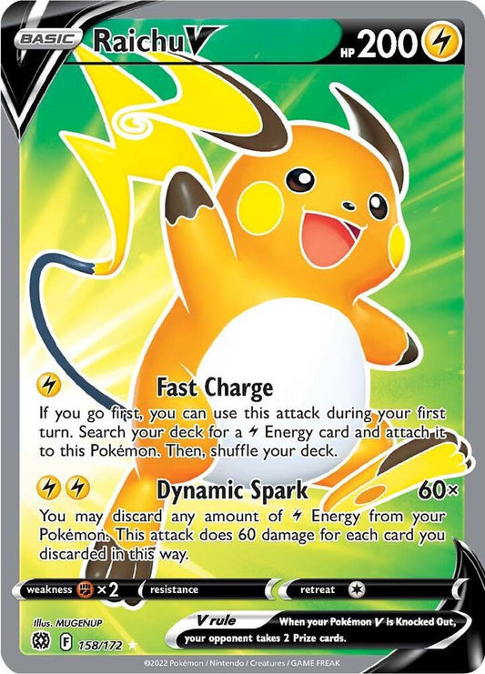 Pokemon Raichu V 158/172 Brilliant Stars