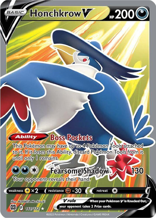 Pokemon Honchkrow V 161/172 Brilliant Stars