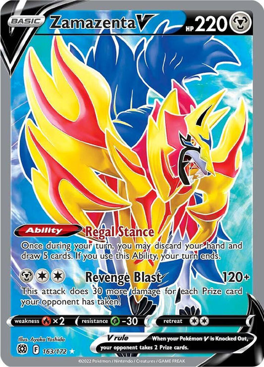Pokemon Zamazenta V 163/172 Brilliant Stars