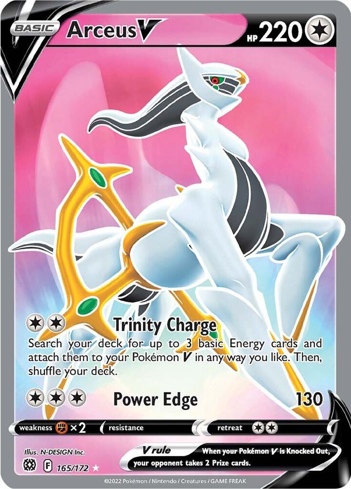 Pokemon Arceus V 165/172 Brilliant Stars