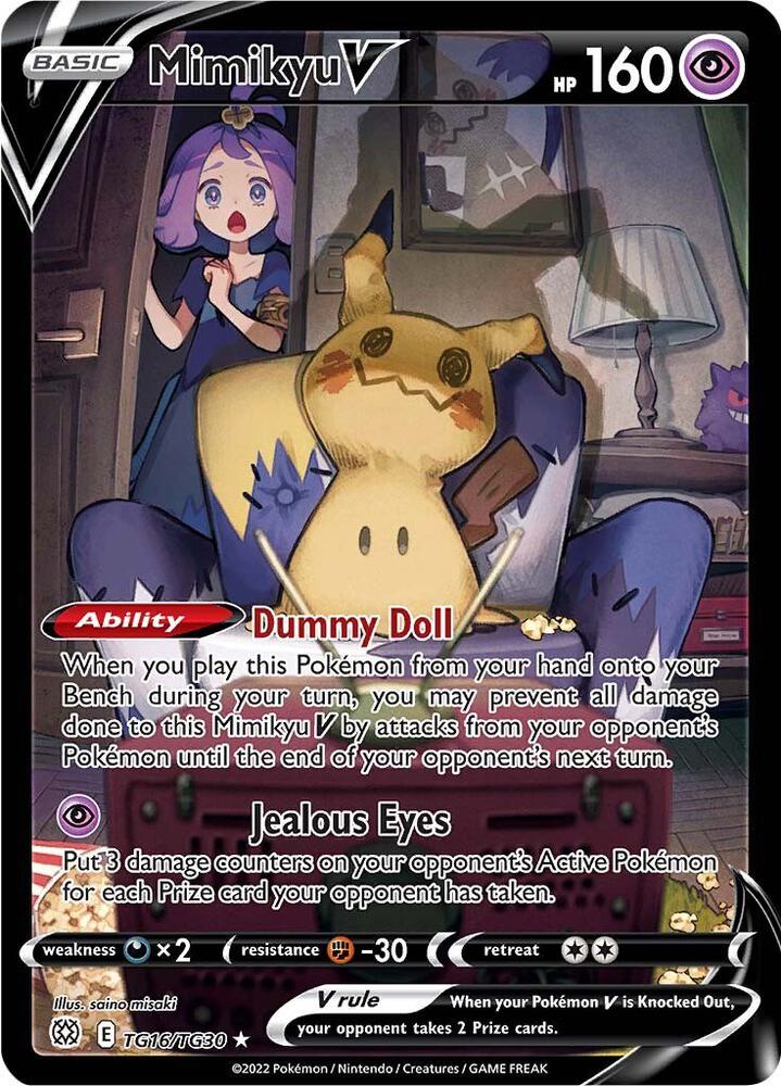 Pokemon Mimikyu V TG16/TG30 Brilliant Stars