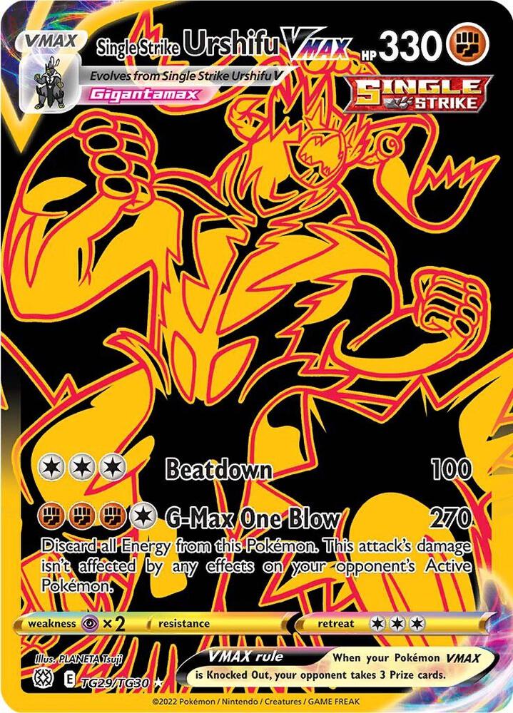 Pokemon Single Strike Urshifu VMAX TG29/TG30 Brilliant Stars
