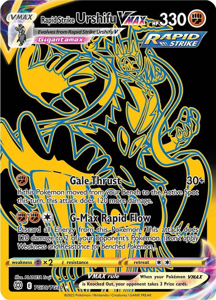 Pokemon Rapid Strike Urshifu VMAX TG30/TG30 Brilliant Stars