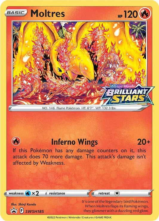 Pokemon Moltres SWSH185 SWSH Black Star Promos