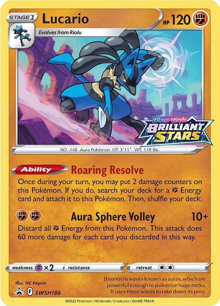 Pokemon Lucario SWSH186 SWSH Black Star Promos