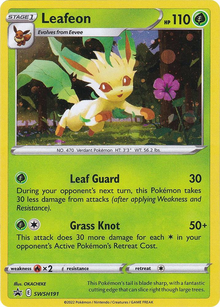 Pokemon Leafeon SWSH191 SWSH Black Star Promos
