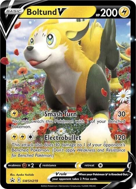 Pokemon Boltund V SWSH219 SWSH Black Star Promos