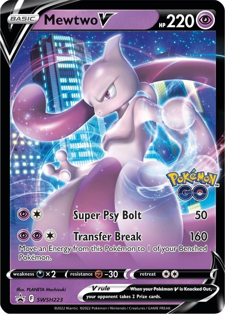 Pokemon Mewtwo V SWSH223 SWSH Black Star Promos