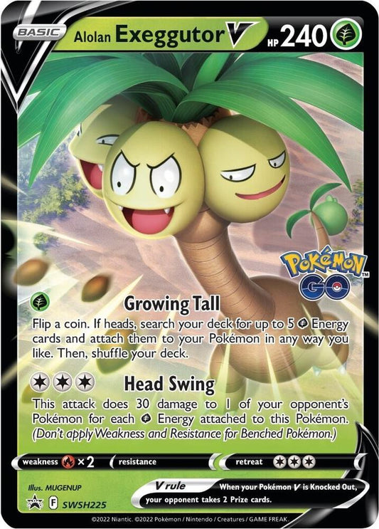 Pokemon Alolan Exeggutor V SWSH225 SWSH Black Star Promos