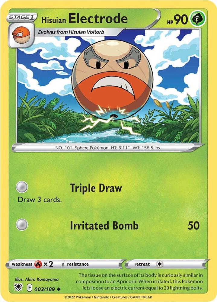 Pokemon Hisuian Electrode 3/189 Astral Radiance